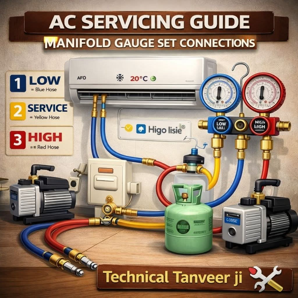 Conexiuni manometru — service climatizare